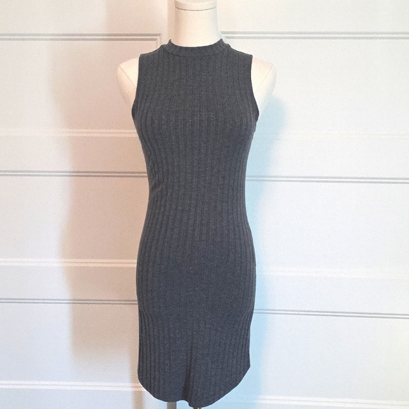 Forever 21 Dresses & Skirts - Forever 21 Charcoal Ribbed Dress